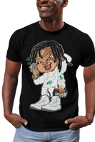 Jordan 2 Lucky Green Killa Cash Doll Shirt To Match Jordan 2 Sneakers