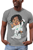 Jordan 2 Lucky Green Killa Cash Doll Shirt To Match Jordan 2 Sneakers