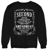 Patriotic Men,s Long Sleeve Sweatshirt Second Amendment 1776 JD Come And Take It