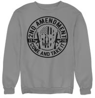 Patriotic Men,s Long Sleeve Sweatshirt 2nd Amendment Come and take it