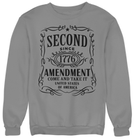 Patriotic Men,s Long Sleeve Sweatshirt Second Amendment 1776 JD Come And Take It