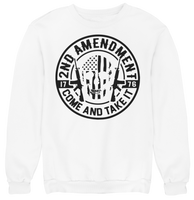 Patriotic Men,s Long Sleeve Sweatshirt 2nd Amendment Come and take it
