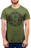 Second amendment circle skull flag Mens Patriot USA Homeland Graphic T Shirt, 2nd Amendment Right Tee
