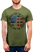 Stand for the flag kneel for the cross Second Amendment Mens Patriot USA Homeland Graphic T Shirt, 2nd Amendment Right Tee