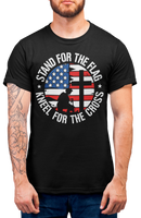 Stand for the flag kneel for the cross Second Amendment Mens Patriot USA Homeland Graphic T Shirt, 2nd Amendment Right Tee
