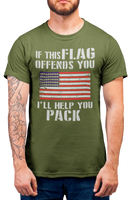 If this flag offends you pack Second Amendment Mens Patriot USA Homeland Graphic T Shirt, 2nd Amendment Right Tee