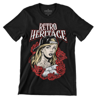 Retro Heritage Money and Roses T-Shirt