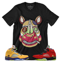 R265 Jordan 5 What The Shoe Match T Shirt