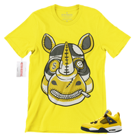 R301 Air Jordan 4 Lightening Yellow/Black Sneaker Match T-Shirt