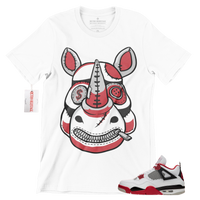 R309 Air Jordan 4 Fire Red T Shirt