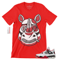 R309 Air Jordan 4 Fire Red T Shirt