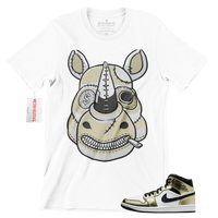 R269 Air Jordan 1 Retro SE Metallic Gold T Shirt
