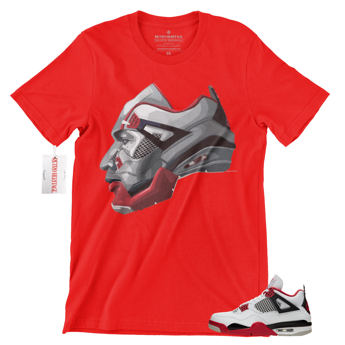 jordan 4s fire red shirt