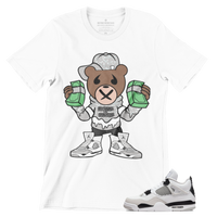 Jordan 4 Military Black Hustle Bear T-Shirt