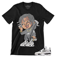 Jordan 4 Military Black Chuckie Shoe Matching Tee