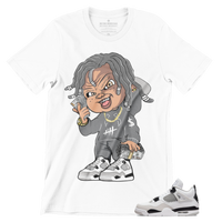 Jordan 4 Military Black Chuckie Shoe Matching Tee
