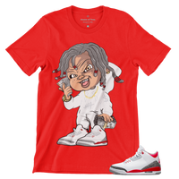 Jordan 3 OG Fire Red Men's T Shirt To Match Sneakers Tee
