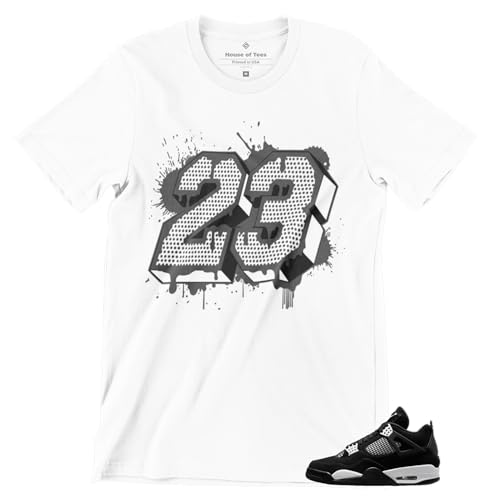 Jordan 4 White Thunder Men's T Shirt to Match Sneakers