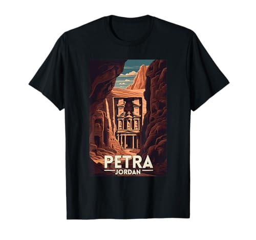 Petra Jordan Retro Travel Souvenir T-Shirt