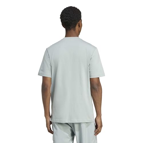 adidas Men's Essentials Linear Single Jersey T-Shirt, Wonder Sage/White, Large