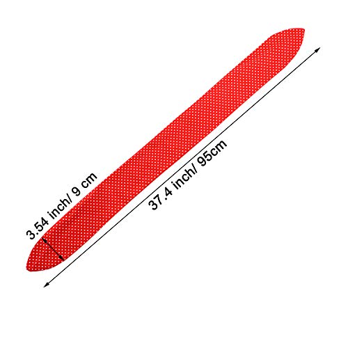 Hicarer Red Polka Dot Headband Vintage Wired Hairband with Twist Bow Wide Bandana Retro 50s Hair Accessories Cosplay Throwback Costume for Women 1950s Dance Party(Red,Small Dots)