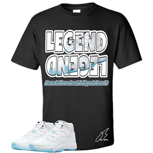 Shirt To Match 11 Legend Blue, Unisex Sneaker Graphic Tee,Best Gift,Christmas (Black, XXL)