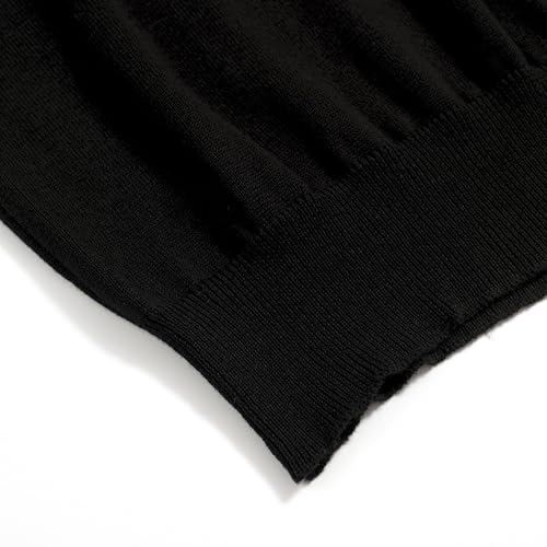 OXKNIT Mens Polo Shirts Short Sleeve Casual Knit Polo Shirt Vintage Golf T Shirts Tops with Black Stripe