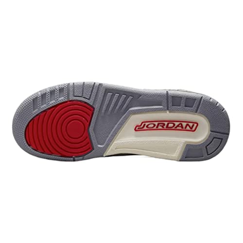Nike Air Jordan 3 Retro White Cement Reimaged Grade School Summit White/Fire Red-Black DM0967-100 7Y, 7 Big Kid