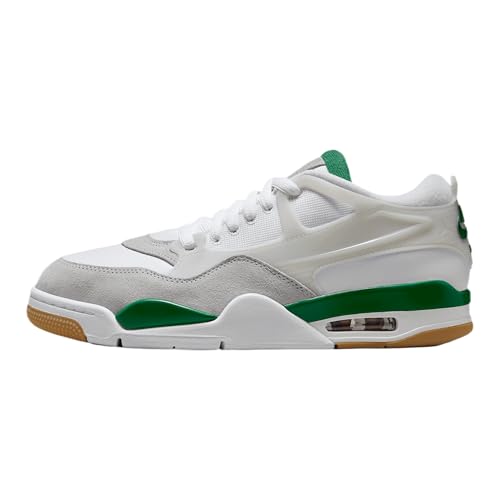 Air Jordan 4 RM Men's Shoes (FQ7939-103, White/Neutral Grey/Wolf Grey/Pine Green) Size 9