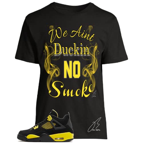 Shirt To Match Jordan Retro 4 Lightning Yellow,Duckin No Smoke Unisex Graphic Tee,Shoe Coordinating,Best Gift (XL)