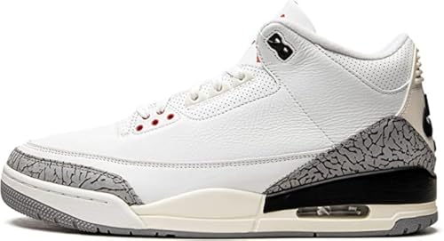Nike Air Jordan 3 Retro White Cement Reimagined 2023 DN3707-100 - Size 13,Black/Fire Red-white