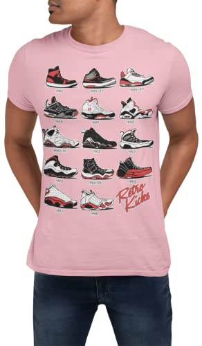 J's Retro Sneakers Image T Shirt to Match Js, Artwork Takes cues from Jordans Inspired colorways 1 2 3 4 5 6 11 12 13 Light Pink