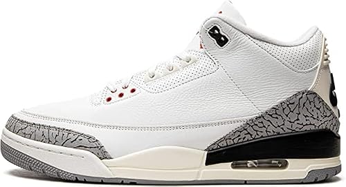 Nike Air Jordan 3 Retro White Cement Reimagined 2023 DN3707-100 - Size 13,Black/Fire Red-white