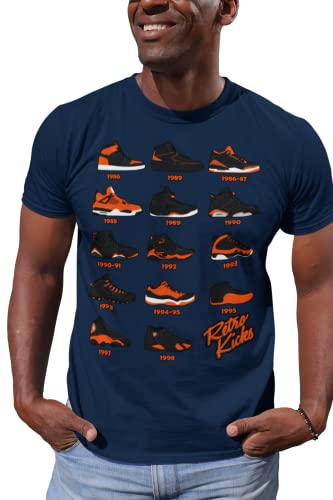 Shirt to Match Jordan Orange/Black Retro Jordan Sneakers 1 2 3 4 5 6 7 8 9 10 11 12 13, Tee to Match Jordans