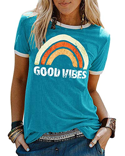 YEXIPO Graphic Tees for Women Short Sleeve Summer Tops Casual Cute T Shirts