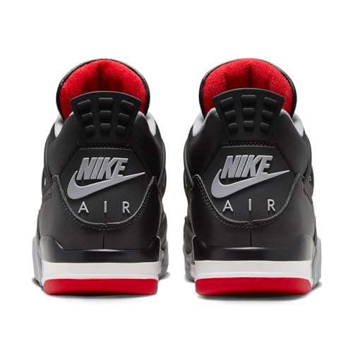 Nike Jordan 4 “Bred Reimagined” Grade School Size 6.5Y Black/Fire Red-Cement Grey (FQ8213-006)