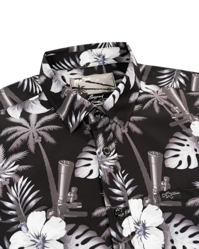 Retro Rifle Men’s Short Sleeve Button Down Shirt - Suppressed - X-Large