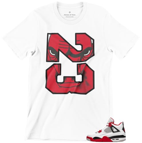 T Shirt to Match Artwork Inspired by Colors from Jordans Black Red White 1 2 3 4 5 6 7 8 9 10 11 12 13 Men's Graphic Tee