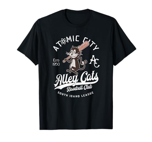 Atomic City Alley Cats Retro Minor League Baseball Team T-Shirt