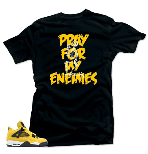 Jordan Retro 4 Tour Yellow Lighting Match Tees - Enemies Black | 5X-Large