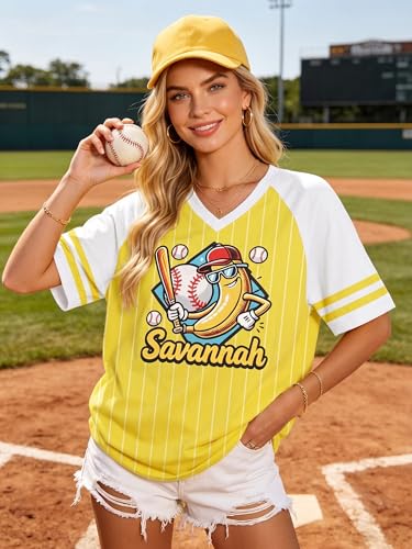 FAYALEQ Women's Vintage Baseball Graphic T-Shirt Retro Baseball Print Tee