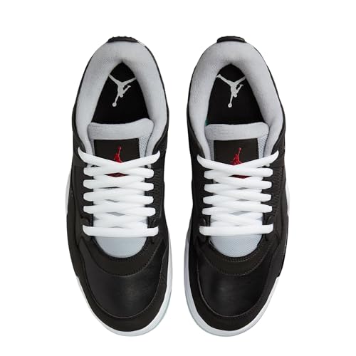 Air Jordan 4 RM Men's Shoes (HV5184-010, Black/Wolf Grey/White/Fire Red) Size 10