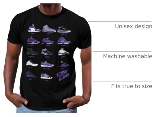 Shirt to Match Jordan Purple Retro Jordan Sneakers 1 2 3 4 5 6 7 8 9 10 11 12 13, Tee to Match Jordans