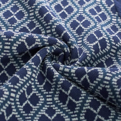 Men's Polo Shirts 70s Vintage Shirts Contrast Knitted Polo Shirts Mens Knitted Polo Shirt Navy