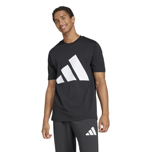 Adidas Men's Essentials Big Logo T-Shirt, Black/White, X-Large