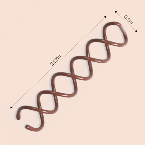 Kitsch Spiral Bobby Pins - Hair Accessories For Women - Brown, 3pcs