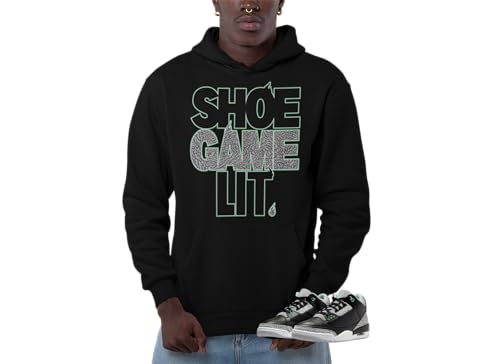 Hoodie To Match Jordan 3 Green Glow Sneakers, Men's Graphic Hoodies
