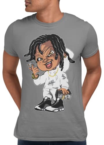 - 13 Black Flint Men's Matching Colors T Shirt, Tee to Match - 13 Black Front Graphic T-Shirt