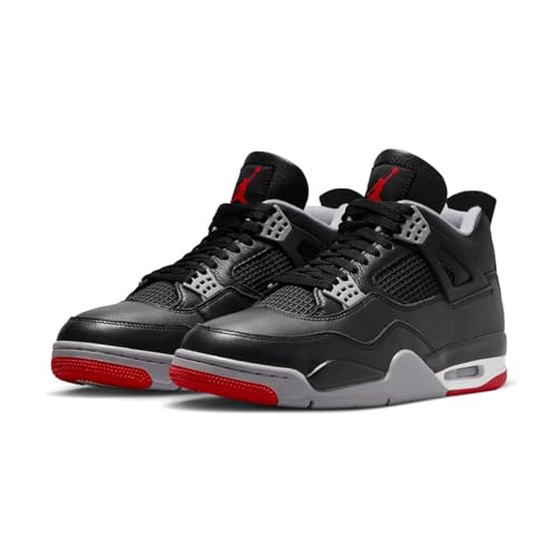Nike Jordan 4 “Bred Reimagined” Grade School Size 6.5Y Black/Fire Red-Cement Grey (FQ8213-006)