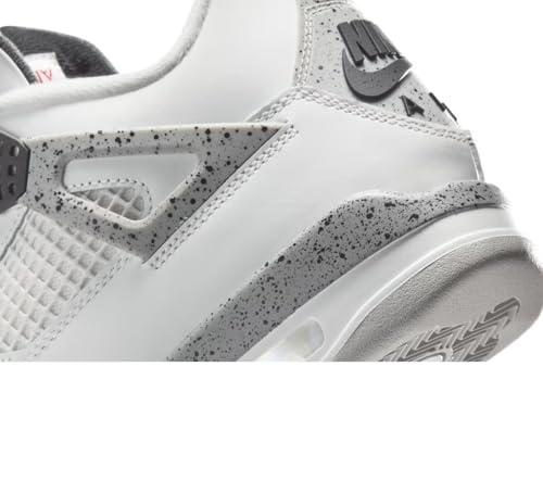 Nike Mens Air Jordan 4 Retro Running, SUMMIT WHITE/FIRE RED-CEMENT GREY-BLACK, 8 UK (9 US)